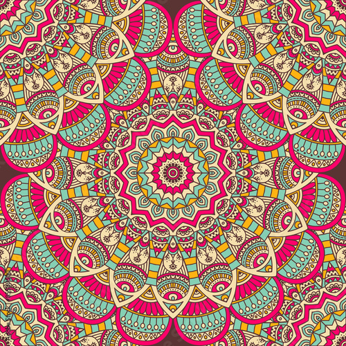 Ethnic floral seamless pattern