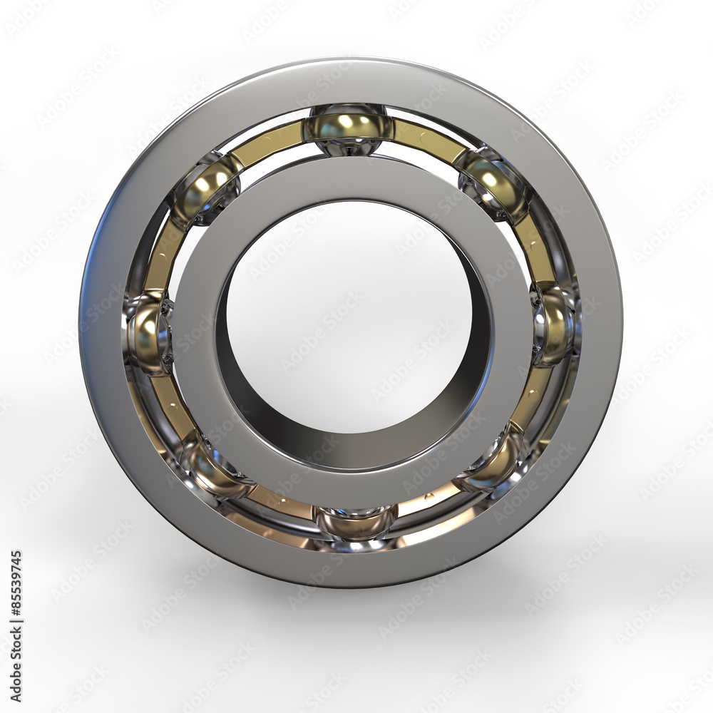 Naklejka premium 3d metal ball bearing