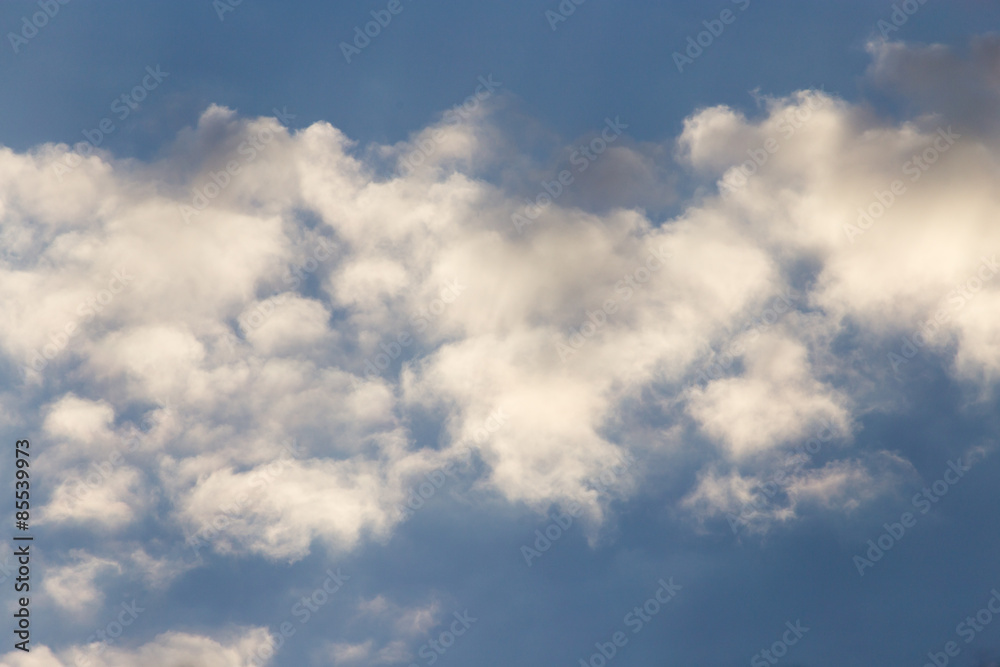 Obraz premium sky with clouds at dawn sun