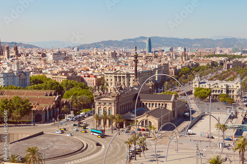 Barcelona city and Port. Spain