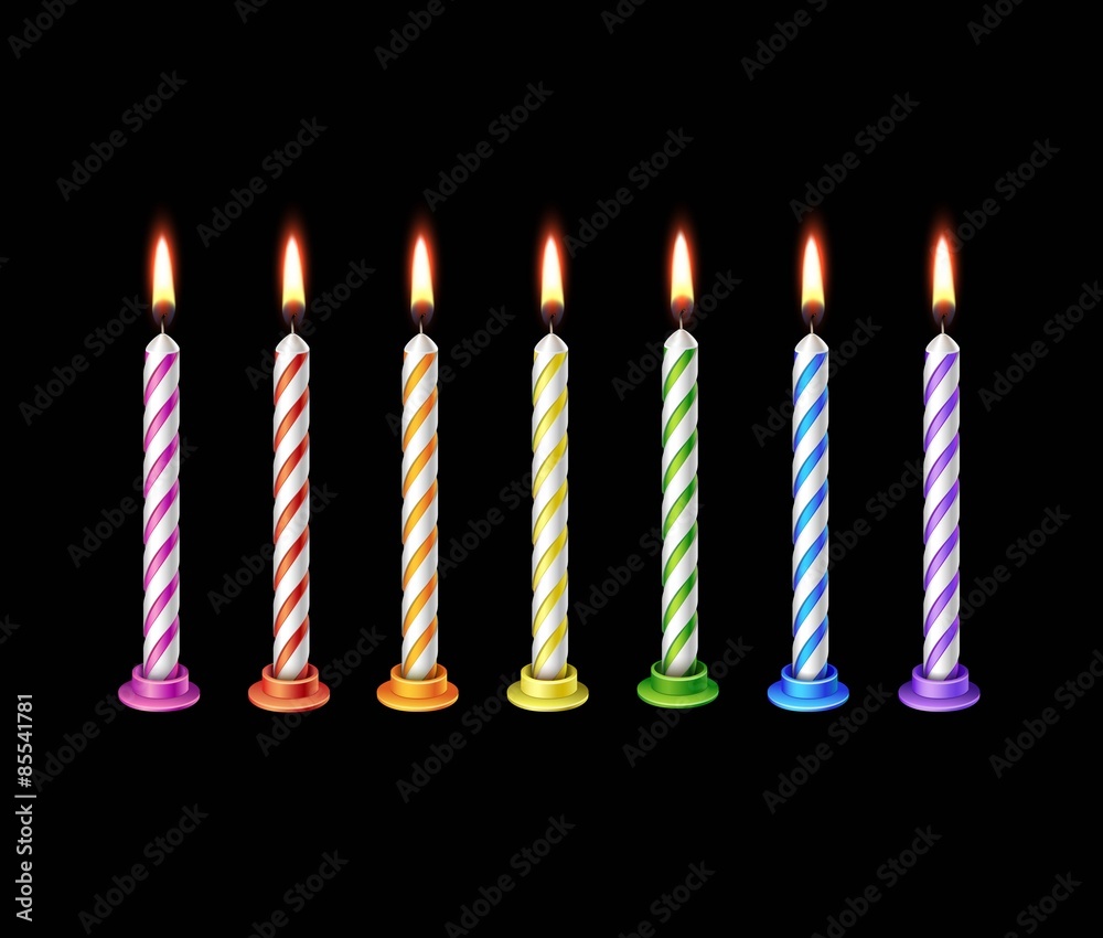 Birthday Candles Flame Fire Light Isolated Birthday Candles Flame Fire Light Isolated