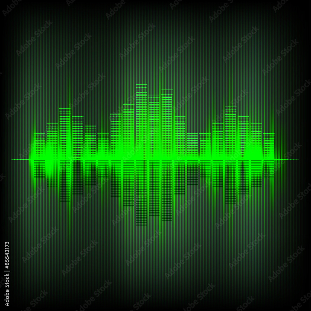 Abstract waveform music equalizer