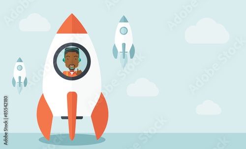 Black guy in On- line business start up