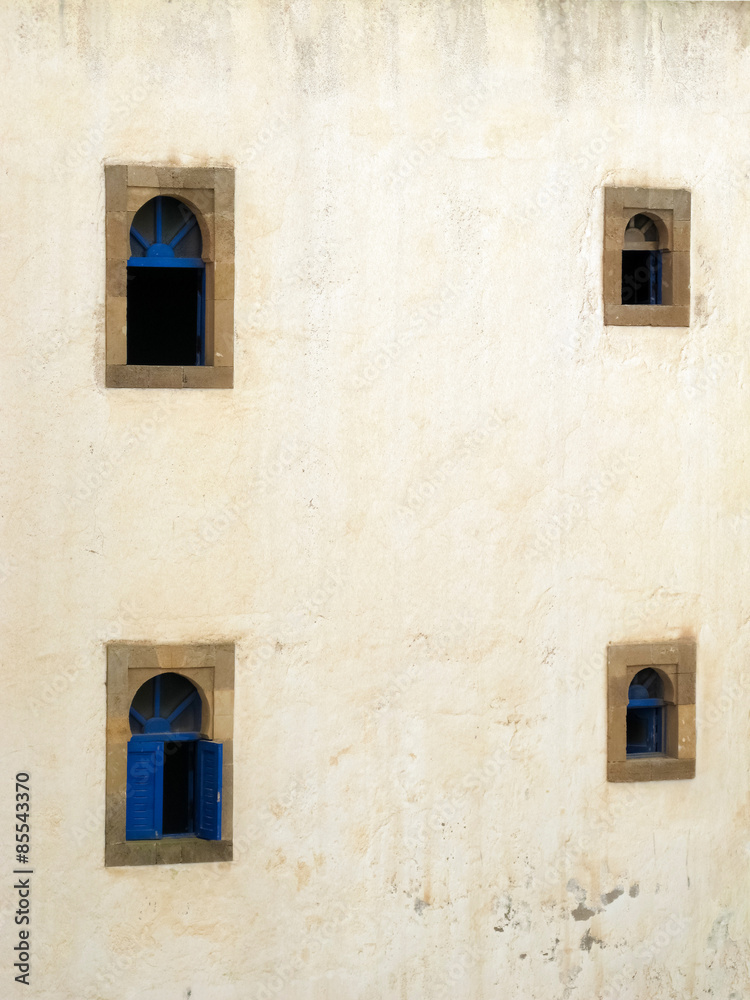 Riad windows in Essaouira.