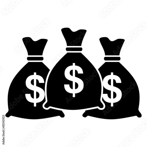 Money icon with three bags
