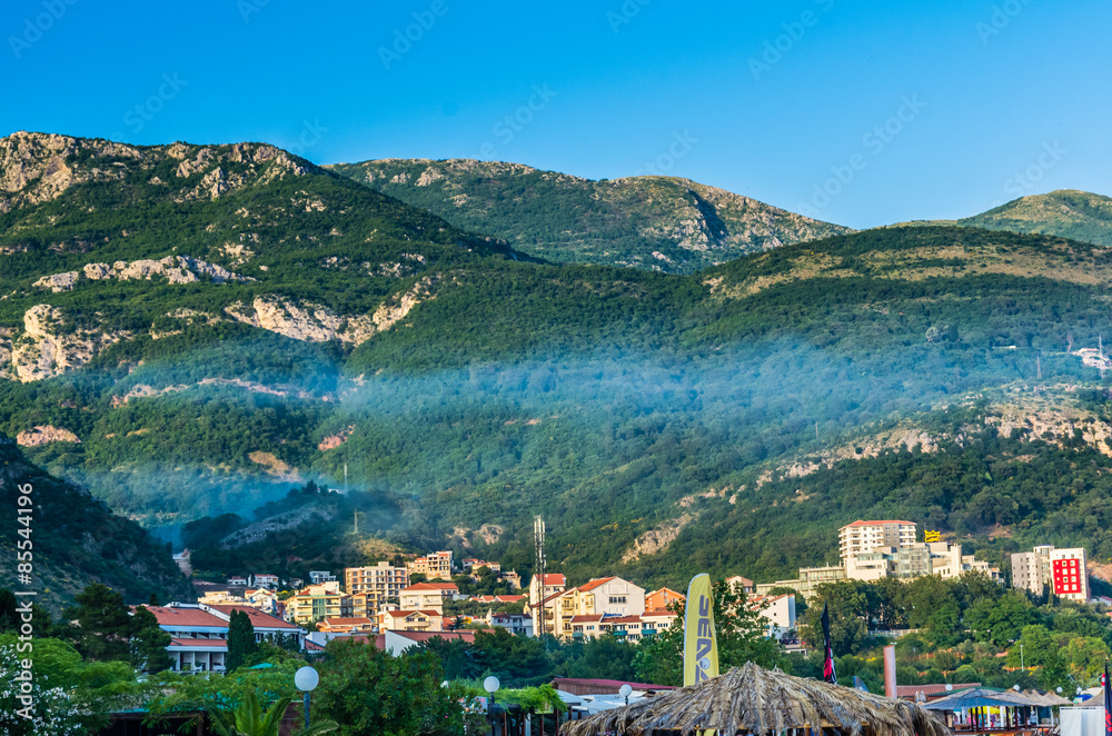 Landscape view on mountain in Montenegro