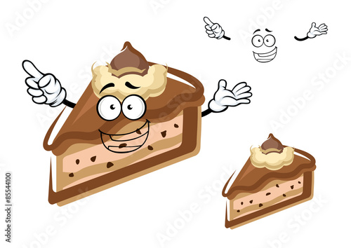 Cartoon chocolate cheesecake with buttercream