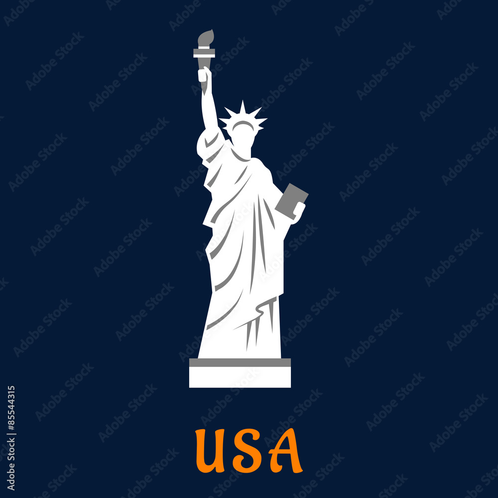 Obraz premium Statue of liberty travel landmark icon