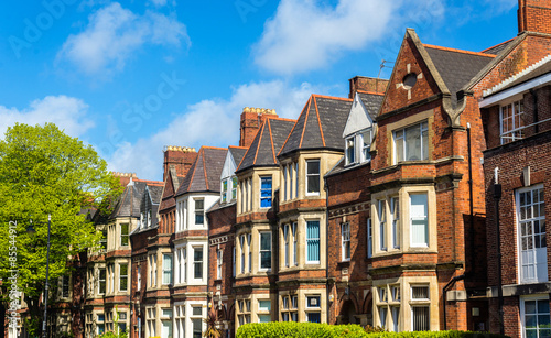 Photography Typical residential brick houses in Cardiff, Wales