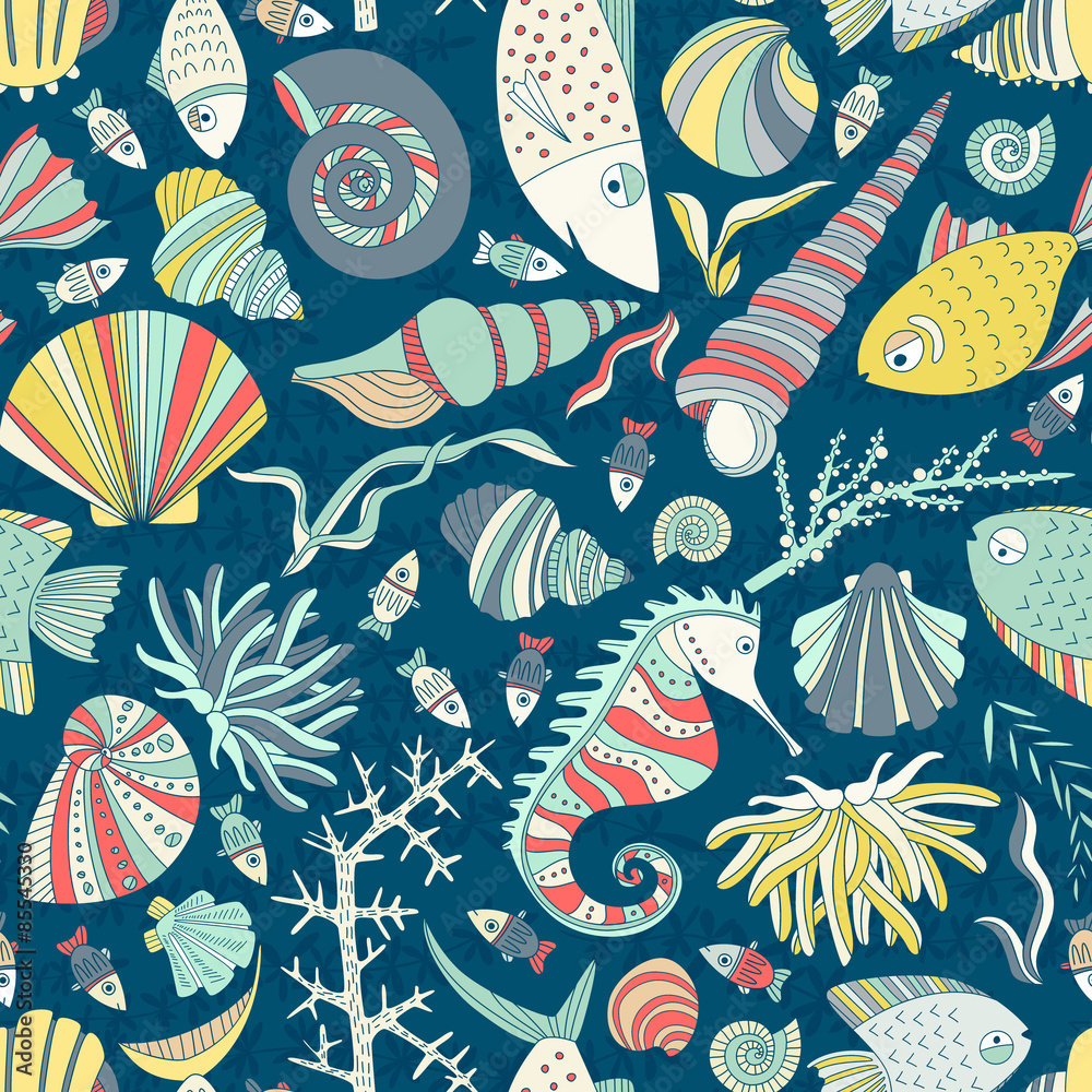 Naklejka premium Ocean Pattern