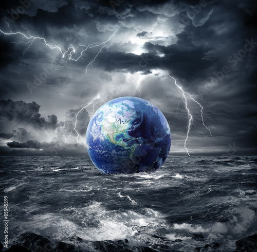 Fototapeta Naklejka Na Ścianę i Meble -   earth in the storm - apocalypse in Usa
