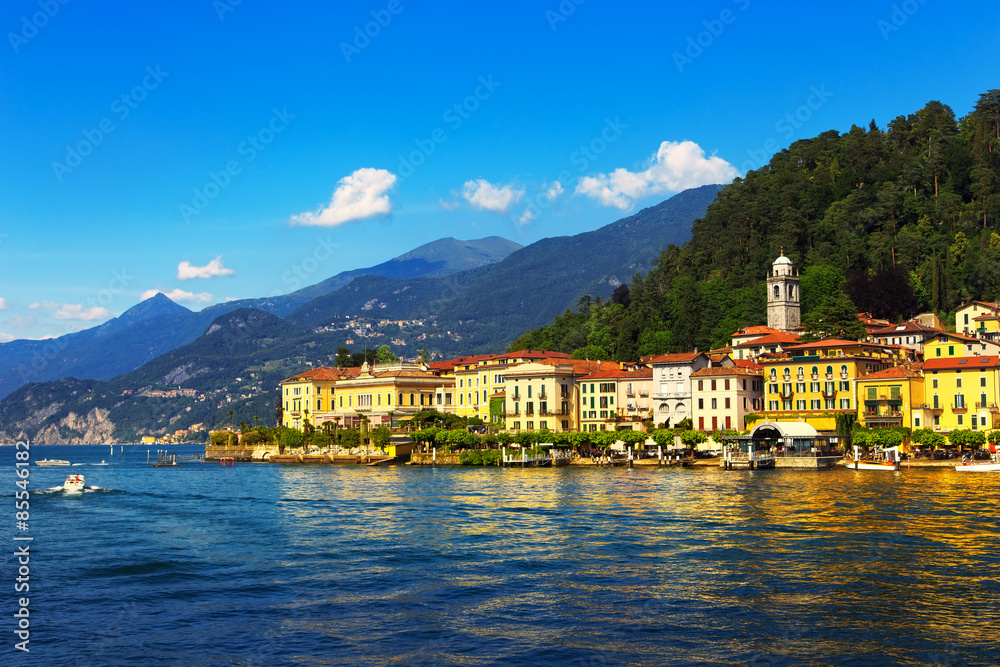 Bellagio town, Como Lake district landscape. Italy, Europe.