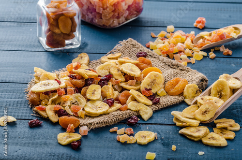 Dried fruits, healthy and delicious photo