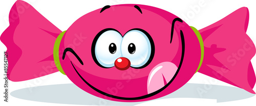 sweet candy - funny vector illustration isolated on white background