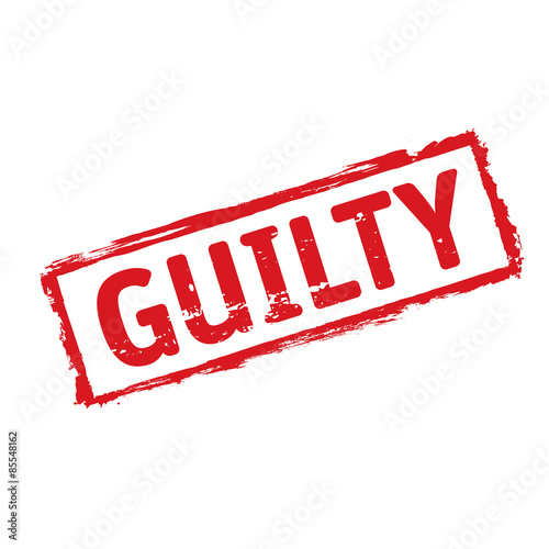 Red vector grunge stamp GUILTY