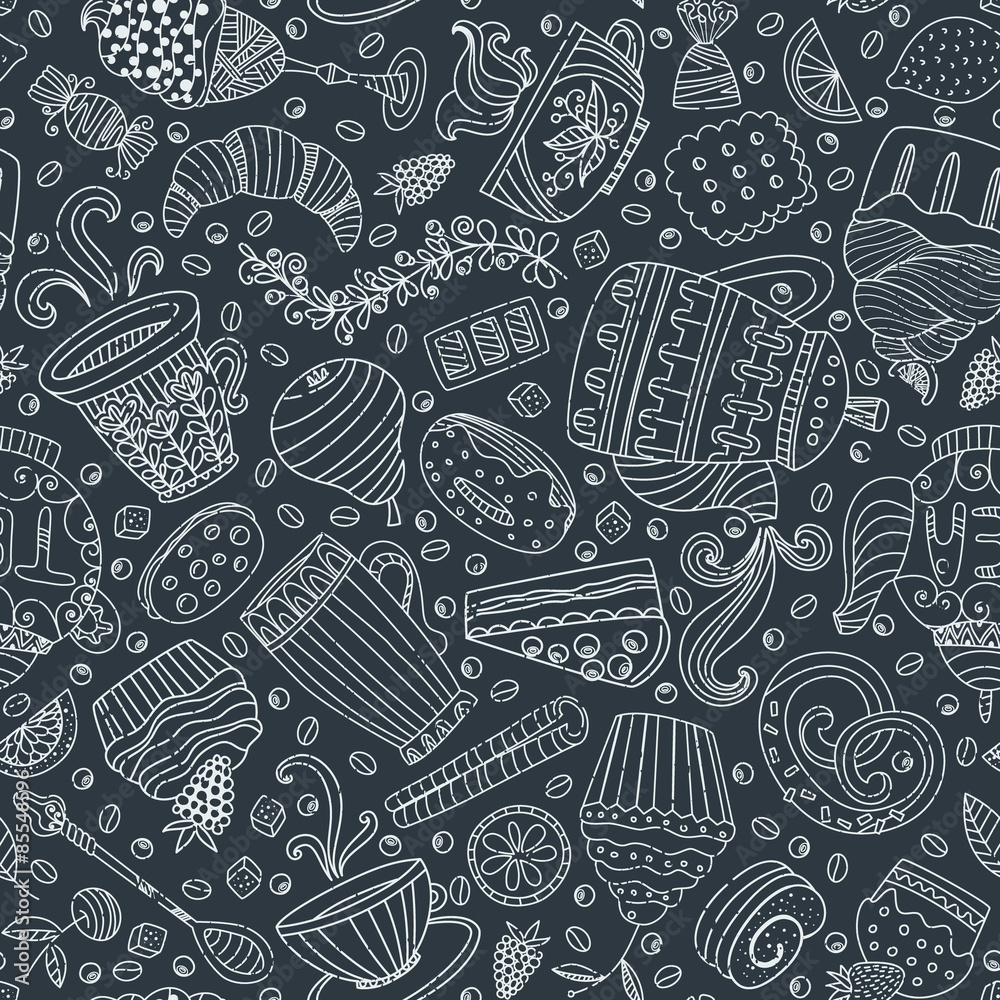 Dessert seamless pattern Dessert seamless pattern