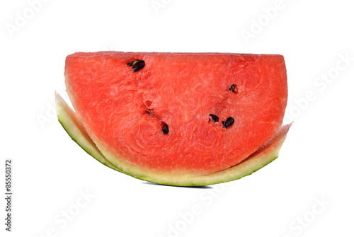 sliced watermelon on white background