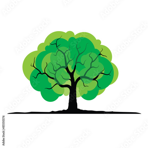 Vector green tree