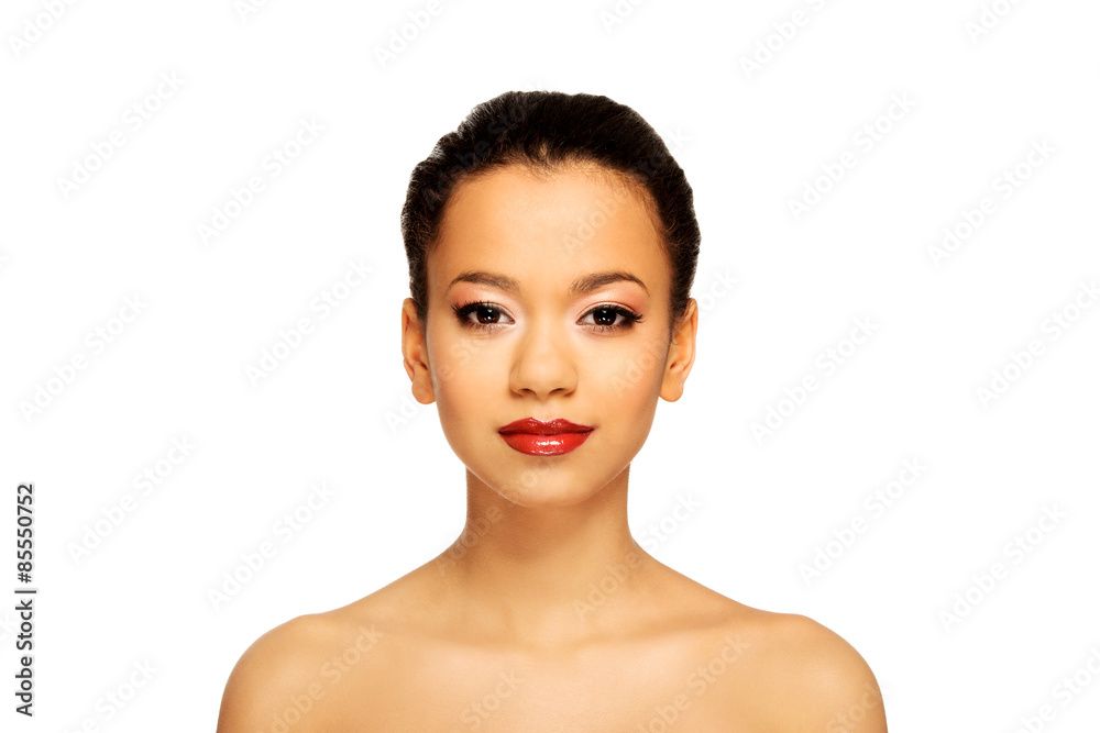 African woman with make up. African woman with make up.