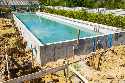 swimming pool under construction photo