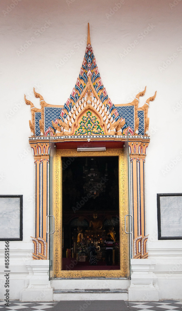 Buddhism church door thailand