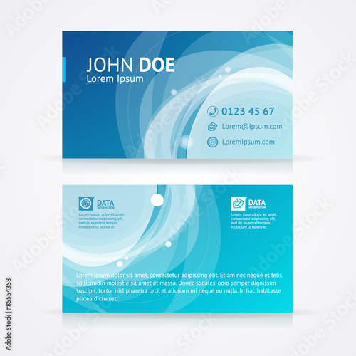 Vector abstract geometric business card template