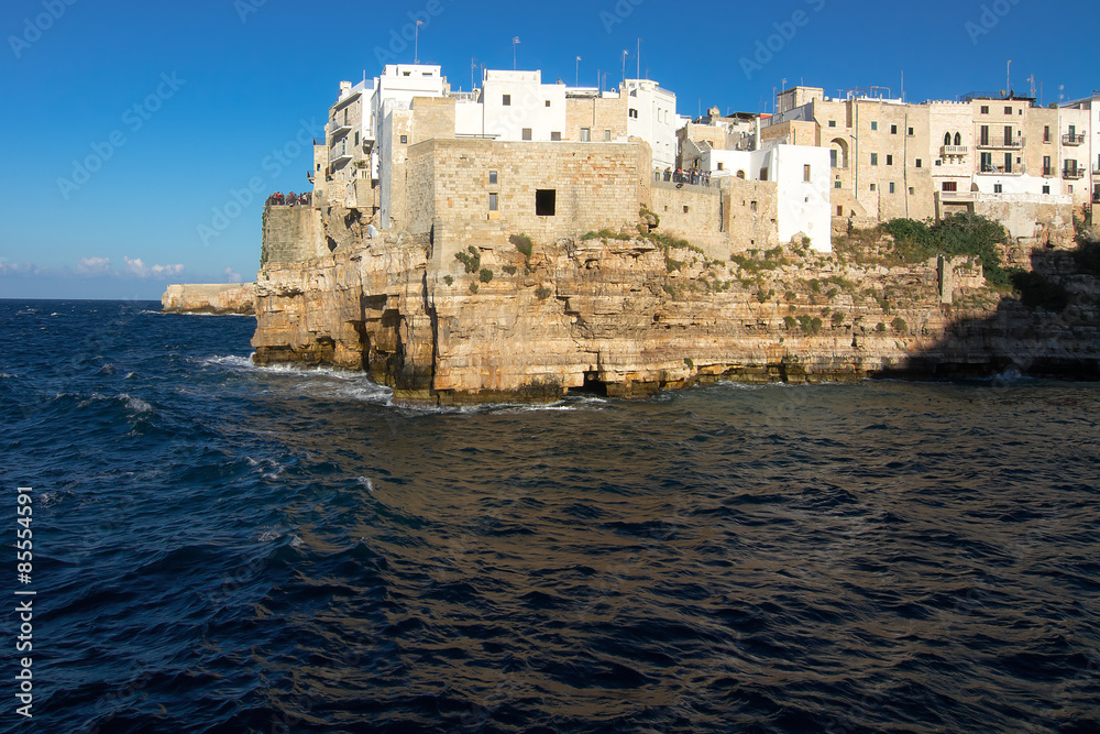Polignano a Mare (BA): view at about sea level Polignano a Mare (BA): view at about sea level