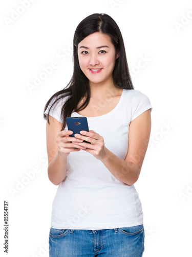 Young woman use of the mobile phone