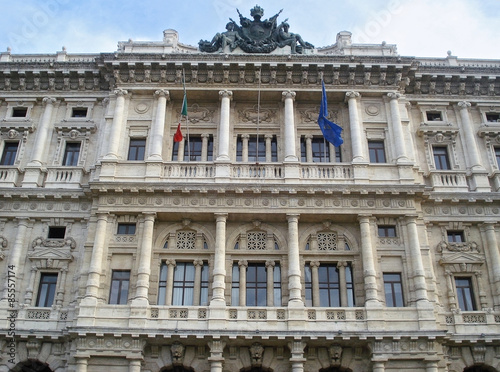 The justice palace in Rome is the residence of Court of cassation of Italy and the Judicial Public library, located around Prati. Designed by the architect Guglielmo Calderini 