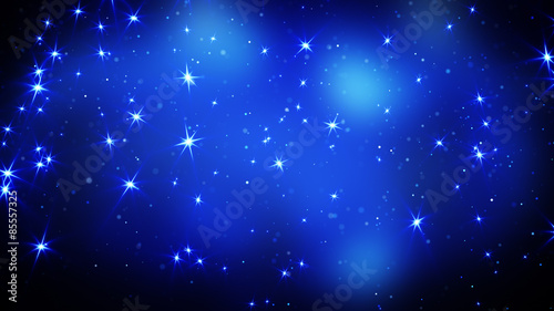 shining stars on blue background
