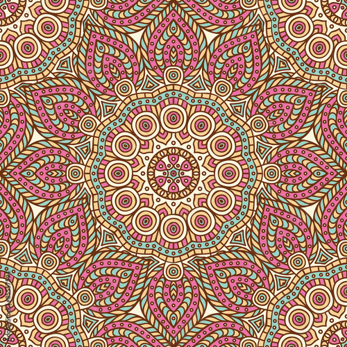 Ethnic floral seamless pattern