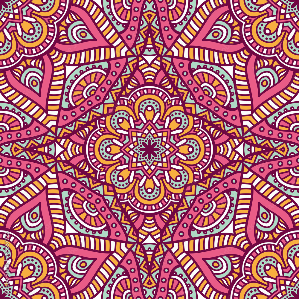 Ethnic floral seamless pattern Ethnic floral seamless pattern