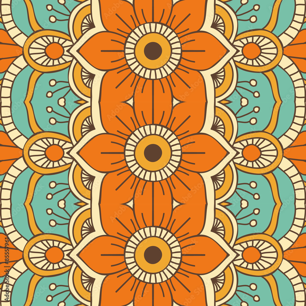 Ethnic floral seamless pattern Ethnic floral seamless pattern