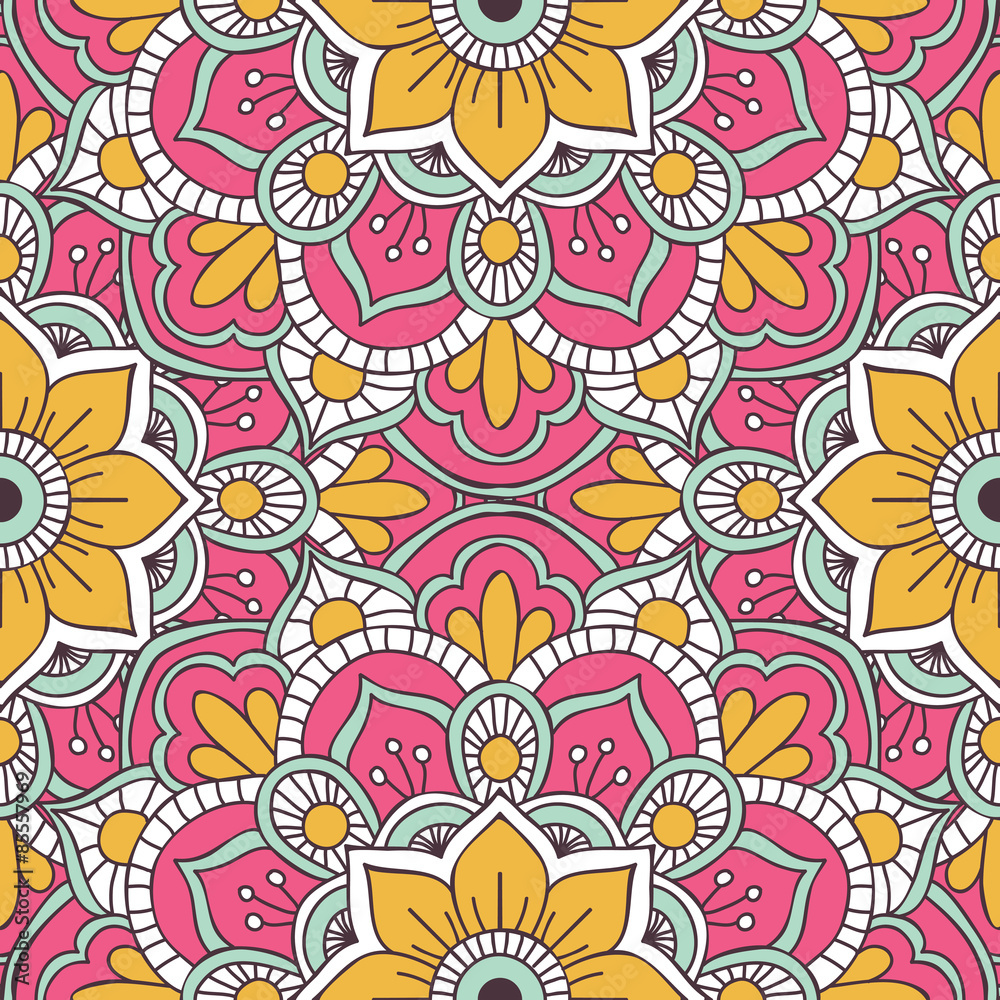 Ethnic floral seamless pattern Ethnic floral seamless pattern