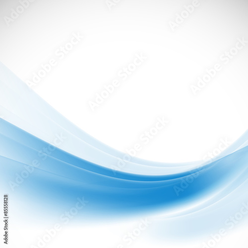 abstract smooth blue wave background isolate on white background