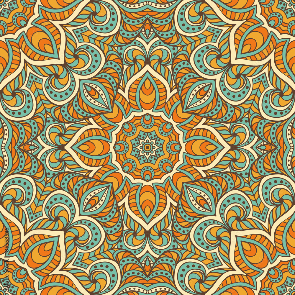Ethnic floral seamless pattern Ethnic floral seamless pattern