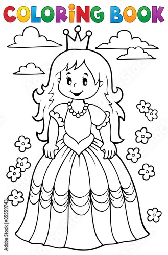 Coloring book princess theme 3