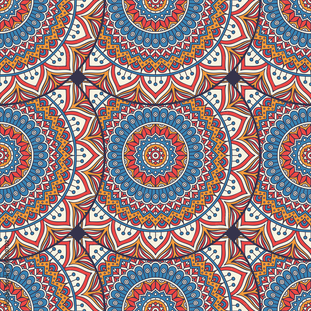 Ethnic floral seamless pattern Ethnic floral seamless pattern