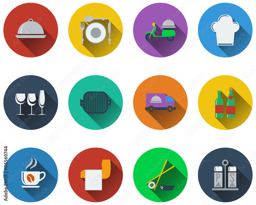 Set of restaurant icons Set of restaurant icons