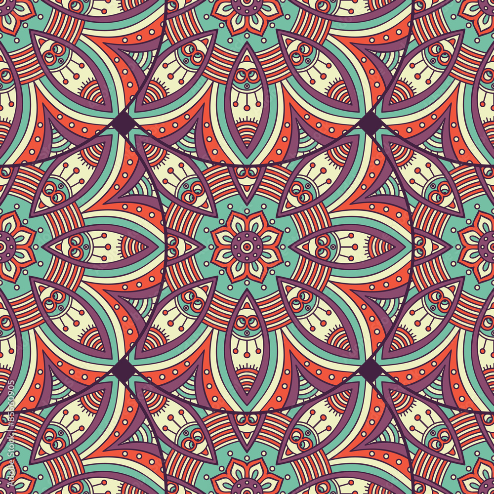 Ethnic floral seamless pattern Ethnic floral seamless pattern