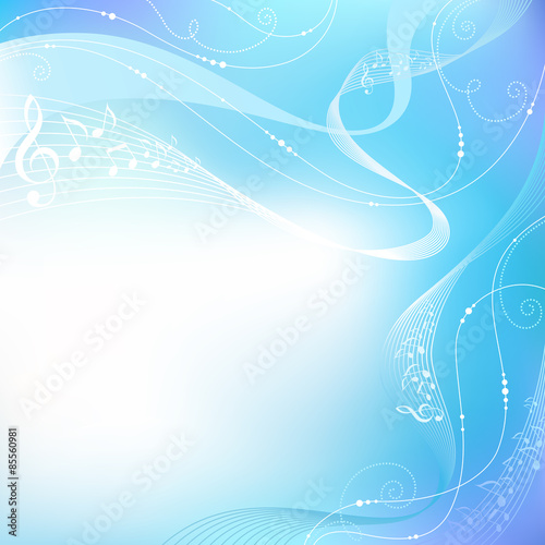 Blue music background.