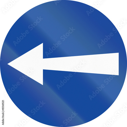 Free Download Greek traffic sign: Turn left - GFXLoad