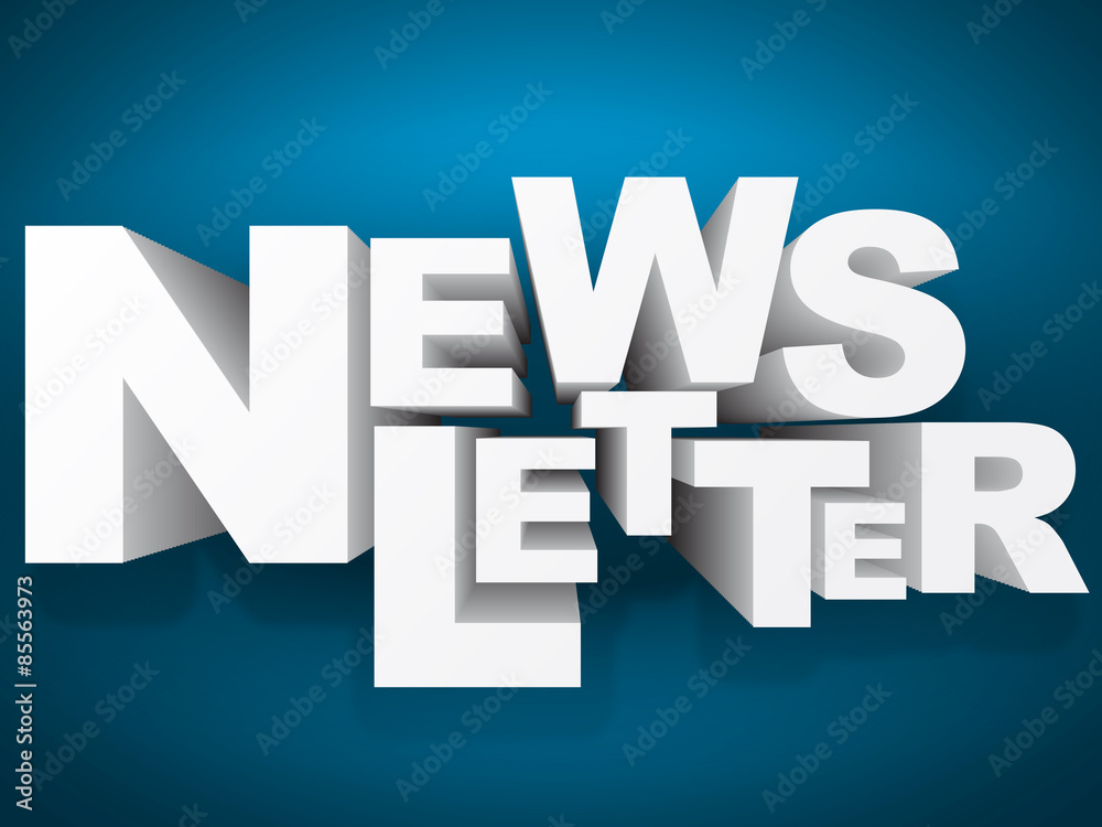 3D Popout Letters NEWSLETTER