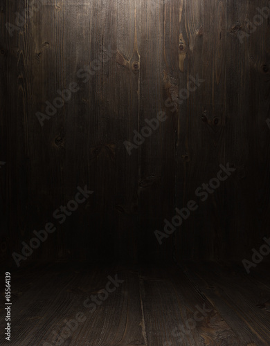 dark vintage brown wooden planks interior with shadows