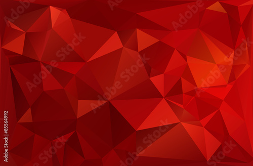 Red Polygonal Mosaic Background, Creative Design Templates