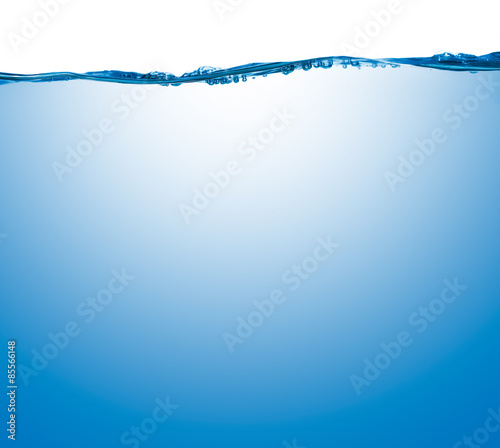 water surface isolated on white background with bubbles