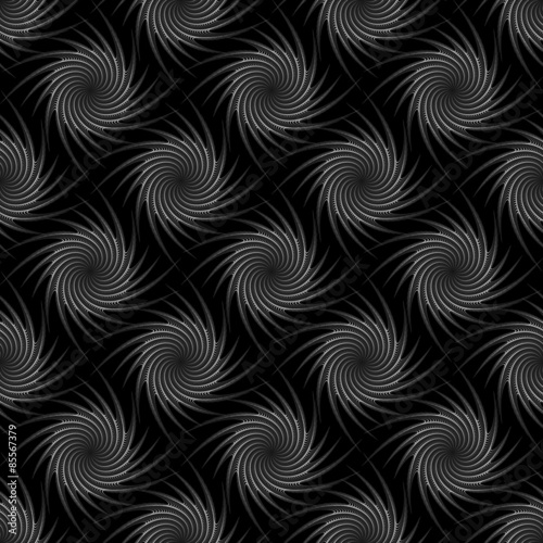 Design seamless monochrome whirl decorative pattern