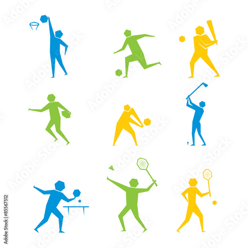 set of Olympic game design vector
