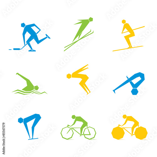 Olympic game set design vector