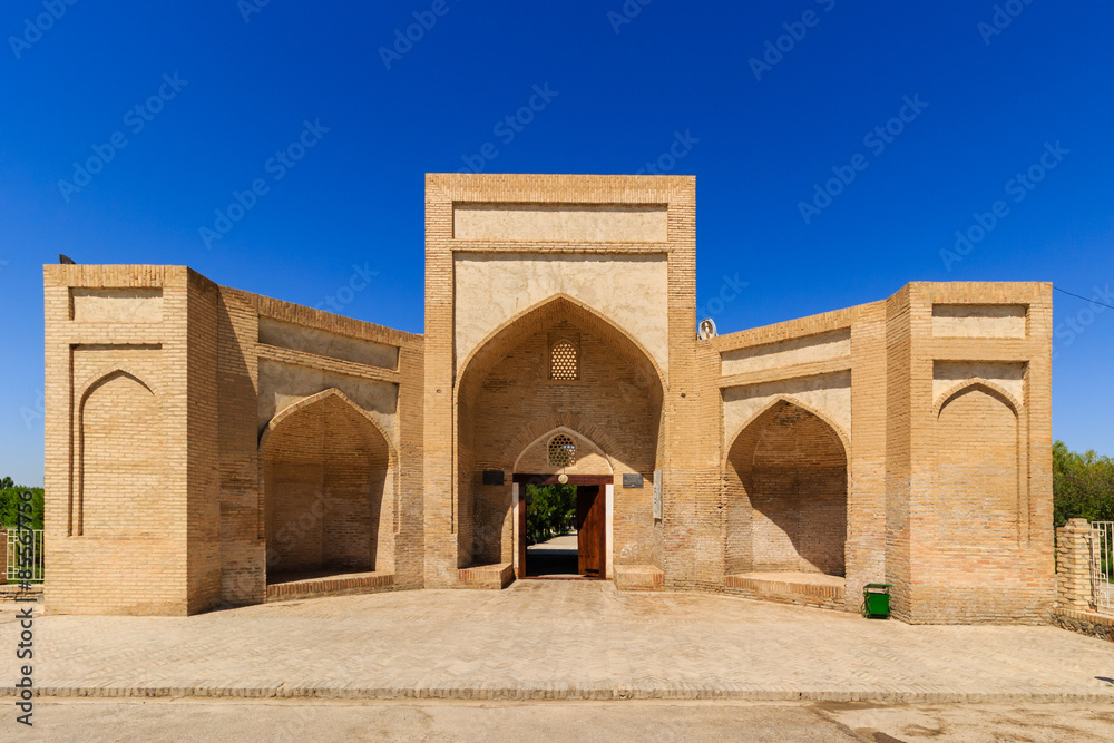 Entrance in city of the dead. Memorial complex, necropolis Chor-Bakr in Bukhara, Uzbekistan. UNESCO world Heritage